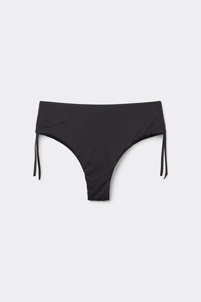 Tezenis Braguita Brasileña Bikini Alta con Frunce Mujer Negro Tamaño L