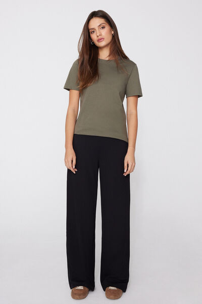 Tezenis Camiseta Cuello Redondo Algodón Orgánico Mujer Verde Tamaño L