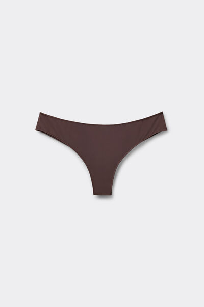 Tezenis Braguita Brasileña de Microfibra Reciclada Mujer Marrón Tamaño L