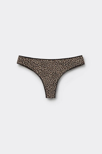 Tezenis Braguita Brasileña de Microfibra Estampada Mujer Animalier Tamaño L