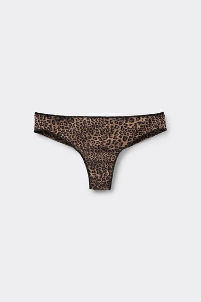 Tezenis Braguita Brasileña de Microfibra Estampada Mujer Animalier Tamaño L
