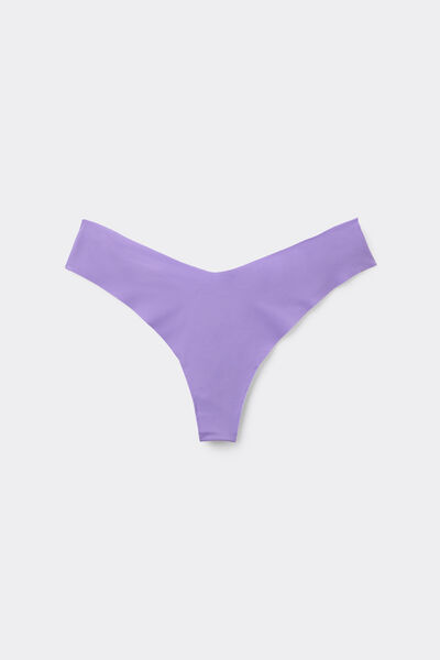 Tezenis Braga brasileña pernera alta de microfibra sin costuras Mujer Violeta Tamaño L
