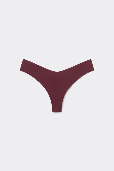 Tezenis Braga brasileña pernera alta de microfibra sin costuras Mujer Rojo Tamaño L
