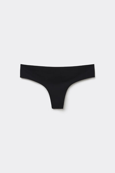 Tezenis Braguita brasileña microfibra reciclada sin costuras Mujer Negro Tamaño L