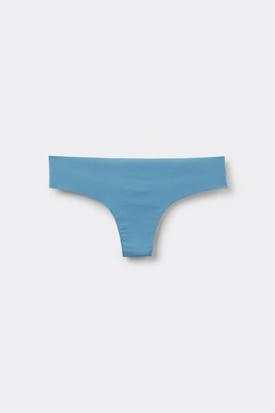 Tezenis Braguita brasileña microfibra reciclada sin costuras Mujer Azul Tamaño L