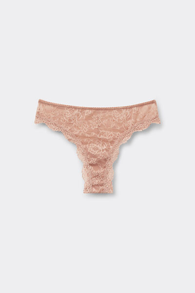 Tezenis Braguita Brasileña de Encaje Reciclado Mujer Natural Tamaño L