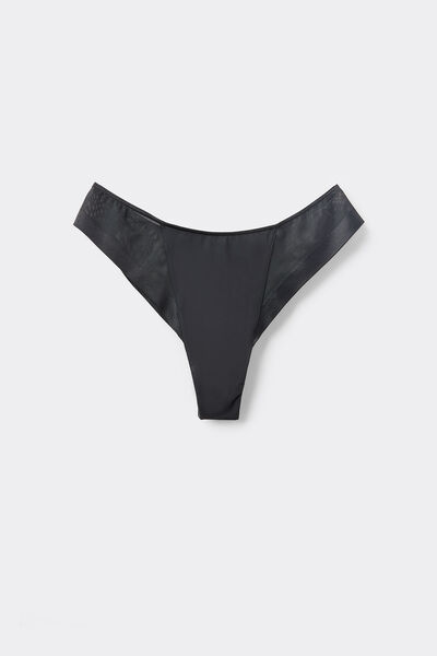 Tezenis Braguita brasileña Air Lifting Tul Mujer Negro Tamaño L