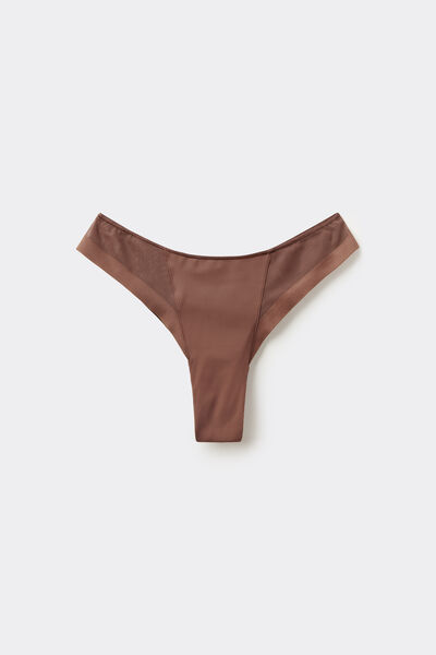 Tezenis Braguita brasileña Air Lifting Tul Mujer Marrón Tamaño L