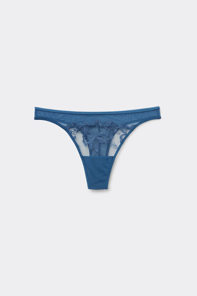 Tezenis Braguita Brasileña Flower Desire Mujer Azul Tamaño L