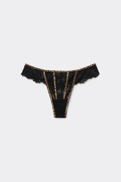 Tezenis Braguita Brasileña Jungle Glow Mujer Negro Tamaño L