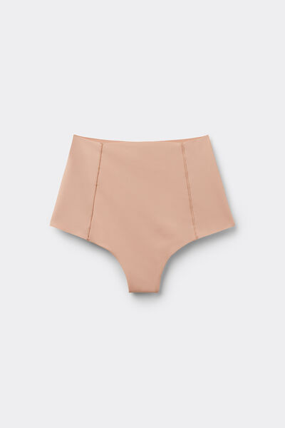 Tezenis Braguita Brasileña Alta Moldeadora Sin Costuras Mujer Natural Tamaño L
