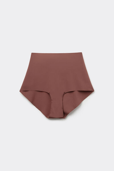 Tezenis Culotte Alto Microfibra Reciclada Sin Costuras Mujer Marrón Tamaño L