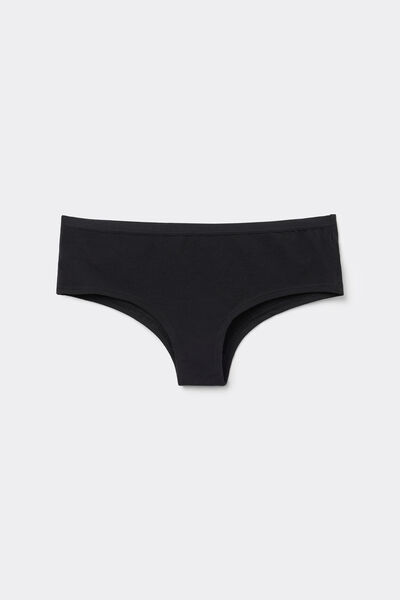 Tezenis Culotte de Algodón Orgánico Mujer Negro Tamaño S