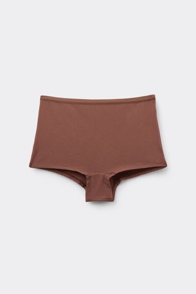 Tezenis Culotte Tipo Pantalón Corto de Algodón Orgánico Mujer Marrón Tamaño L