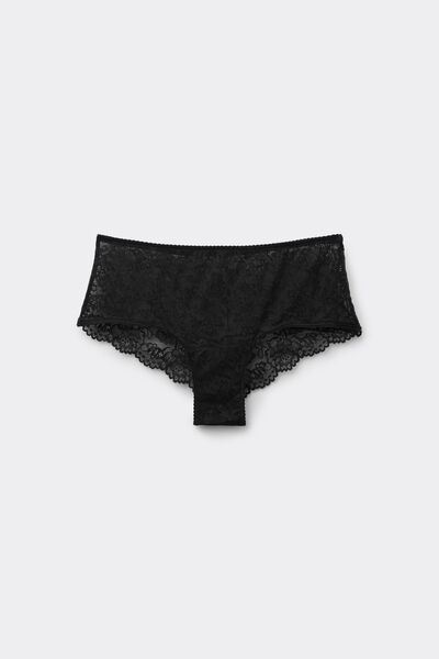 Tezenis Culotte de Encaje Reciclado Mujer Negro Tamaño L