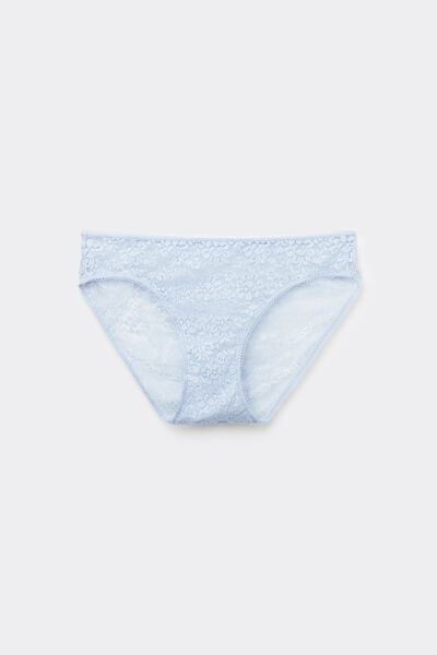Tezenis Braguitas Clásicas de Encaje Mujer Azul Claro Tamaño L