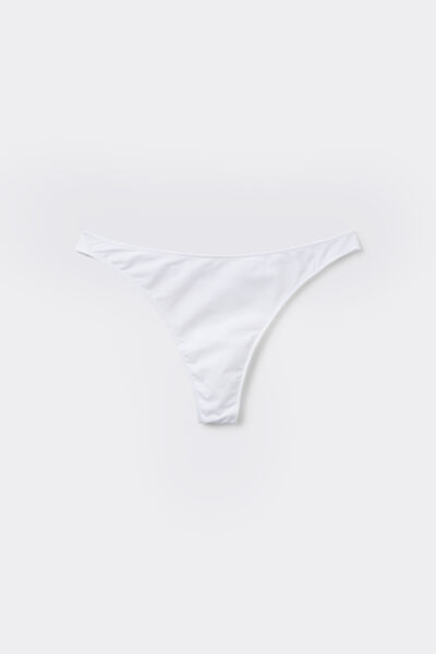 Tezenis Tanga de Microfibra Reciclada Mujer Blanco Tamaño L
