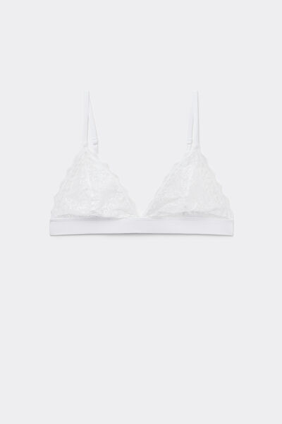 Tezenis Sujetador Triangular Encaje Reciclado Lisbon Mujer Blanco Tamaño 1B