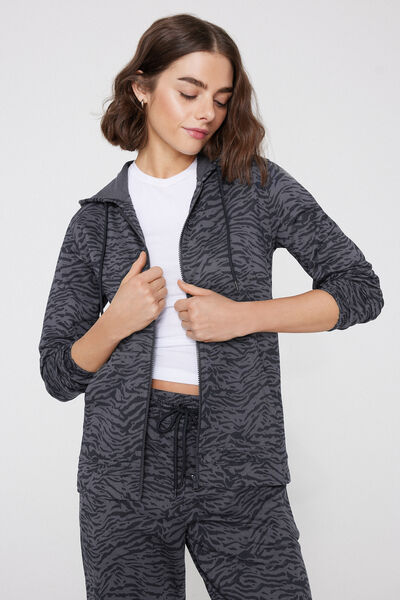 Tezenis Sudadera Capucha con Cremallera y Cordón Mujer Gris Tamaño L