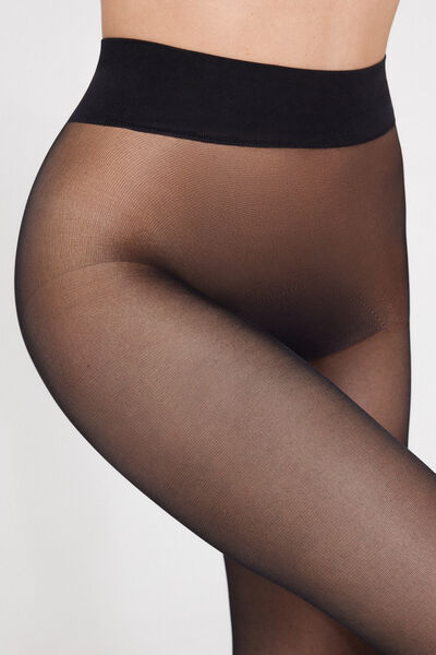 Tezenis Media sin costuras 40 Denier Mujer Negro Tamaño L