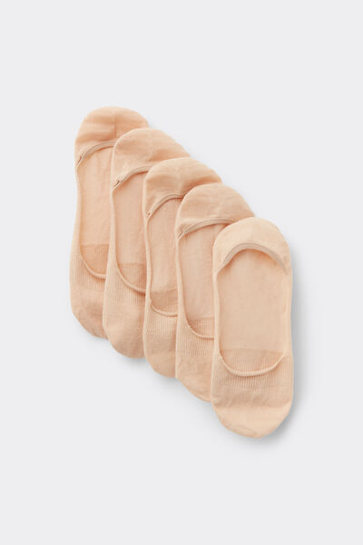 Tezenis 5 Pares Calcetines Invisibles Algodón Unisex Mujer Natural Tamaño 34-36
