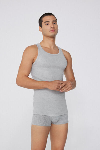 Tezenis Camiseta de tirantes anchos de algodón hombre Hombre Gris Tamaño L