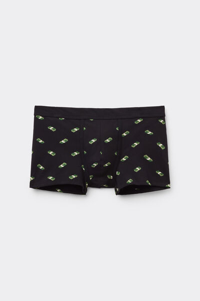 Tezenis Calzoncillos Bóxer Algodón Elástico Estampado Hombre Negro Tamaño L