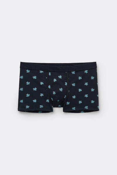 Tezenis Calzoncillos Bóxer Algodón Elástico Estampado Hombre Azul Tamaño L