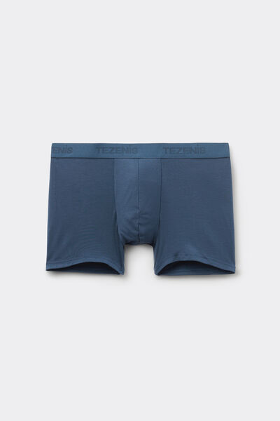 Tezenis Bóxer de Viscosa Elástica con Elástico con Logo Hombre Azul Claro Tamaño L