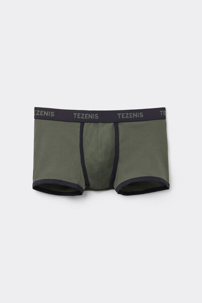 Tezenis Bóxer Canalé Algodón con Elástico con Logo Hombre Azul Tamaño L