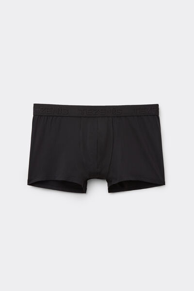 Tezenis Bóxer de microfibra elástico con logotipo Hombre Negro Tamaño L
