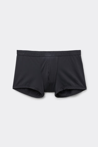 Tezenis Bóxer de microfibra elástico con logotipo Hombre Gris Tamaño L