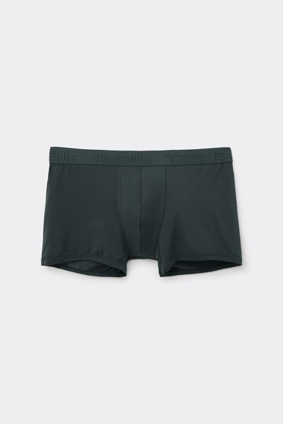 Tezenis Bóxer de microfibra elástico con logotipo Hombre Verde Tamaño L