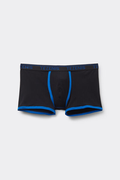 Tezenis Bóxer de Algodón orgánico con Bordes Contraste y Logo Hombre Azul Tamaño L