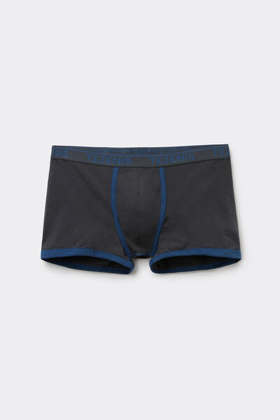Tezenis Bóxer de Algodón orgánico con Bordes Contraste y Logo Hombre Azul Tamaño L