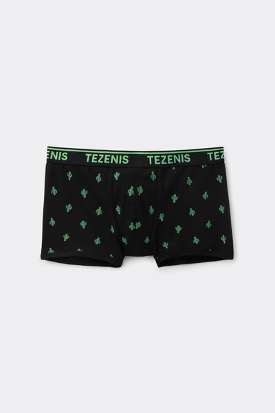 Tezenis Calzoncillo estampado hombre de algodón con bordes y logo Hombre Negro Tamaño L