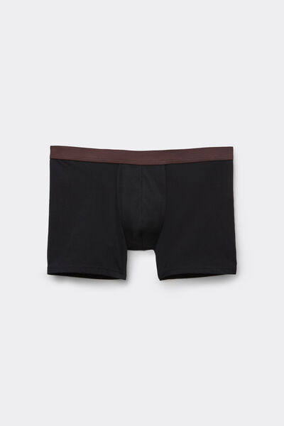 Tezenis Bóxer Largo de Algodón Orgánico Hombre Negro Tamaño L