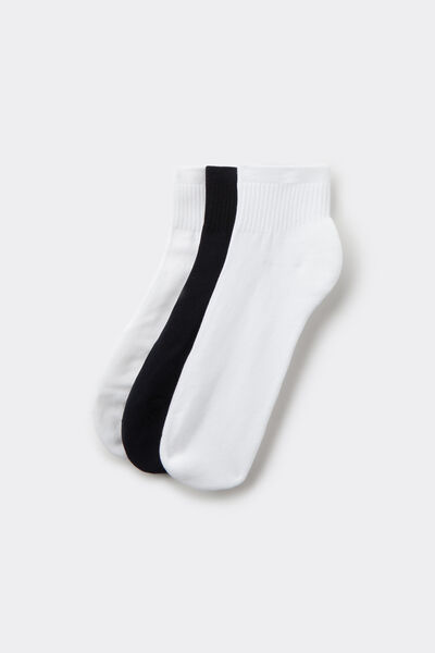 Tezenis 3 Pares Calcetines Cortos Algodón Deportivos Hombre Hombre Negro Tamaño TU