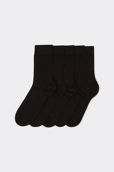 Tezenis 5 Pack x calcetín cortos de algodón para hombre Hombre Negro Tamaño TU
