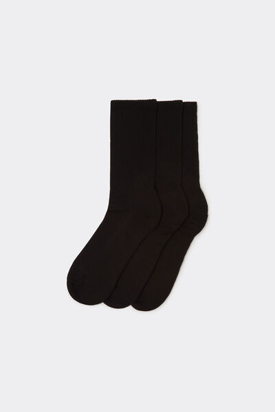 Tezenis 3 X Calcetines Cortos Deportivos Hombre Negro Tamaño TU