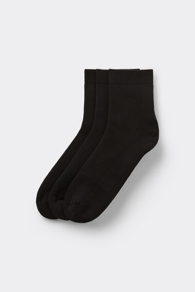 Tezenis 3 Pares Calcetines Cortos Algodón Término Hombre Hombre Negro Tamaño TU