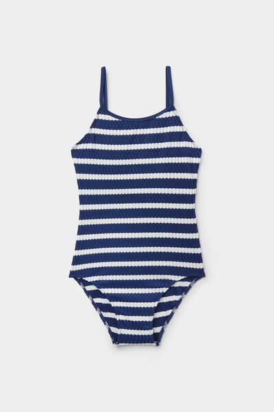 Tezenis Bañador Entero Niña Sailor Stripes Chica Azul Tamaño 10-11