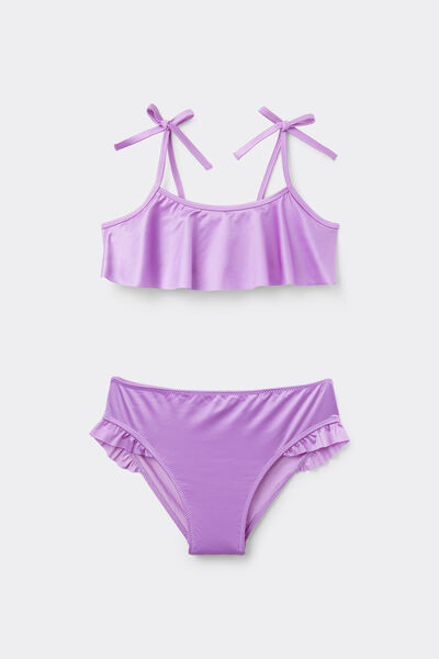 Tezenis Bikini Brasier Braguitas Niña Shiny Glam Chica Violeta Tamaño 10-11