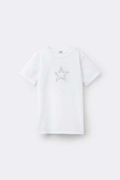 Tezenis Camiseta Algodón Niña Estampado Chica Blanco Tamaño 10-11