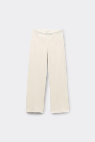 Tezenis Pantalón Palazzo Niña Canalé Algodón Chica Blanco Tamaño 10-11