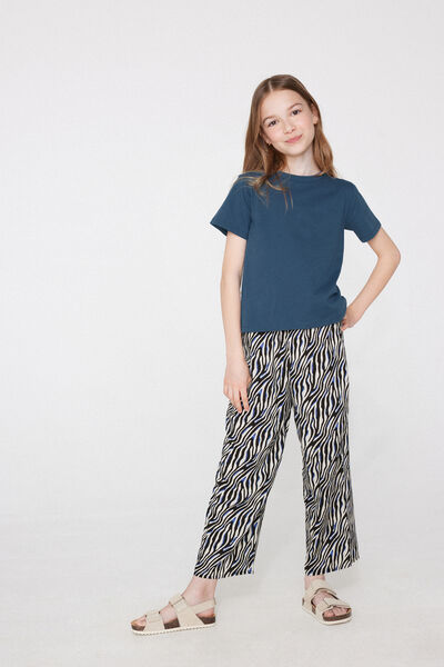 Tezenis Pantalones Largos Niña Viscosa Estampada Chica Multicolor Tamaño 10-11