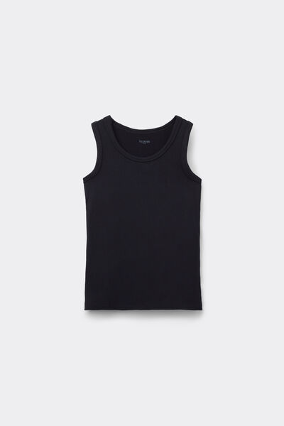 Tezenis Camiseta Tirantes Anchos Algodón Térmico Infantil Unisex Unisex Negro Tamaño 10-11