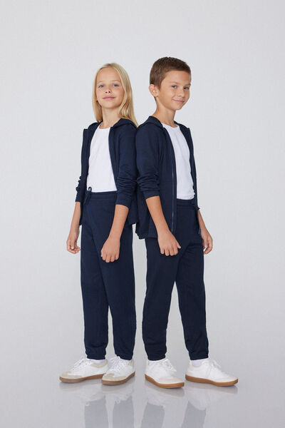 Tezenis Pantalón chándal de felpa para niños Unisex Azul Tamaño 10-11