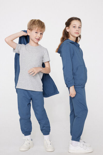 Tezenis Pantalón chándal de felpa para niños Unisex Azul Tamaño 10-11