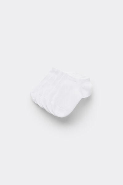 Tezenis 5 Pares de Calcetines Cortos de Algodón Unisex para Niños Unisex Blanco Tamaño 25-27